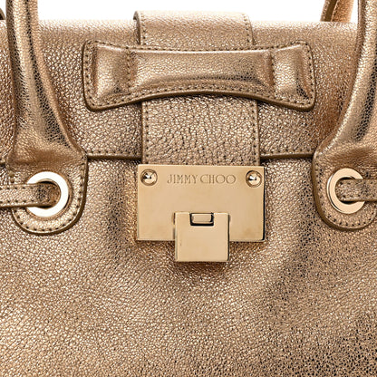 Jimmy Choo Metallic Calfskin Rosalie Satchel Gold 7 of 9