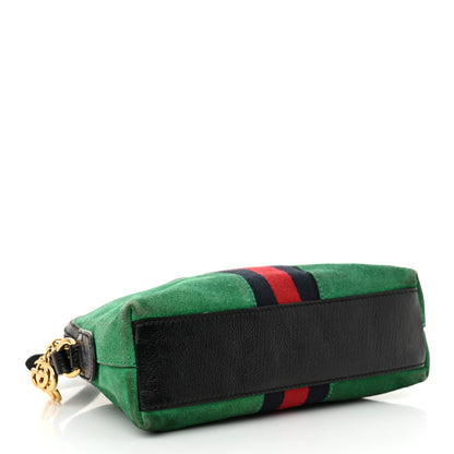Gucci Suede Patent GG Web Small Ophidia Dome Shoulder Bag New Shamarock Black 4 of 16