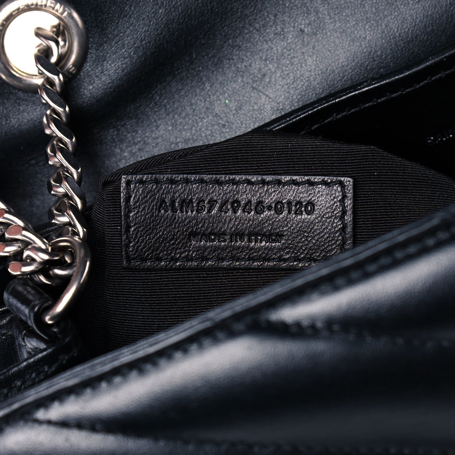 Saint Laurent Calfskin Y Quilted Monogram Medium Loulou Chain Satchel Black 7 of 16
