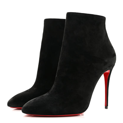 Christian Louboutin Veau Velours Eloise 100 Booty 37.5 Black 4 of 9