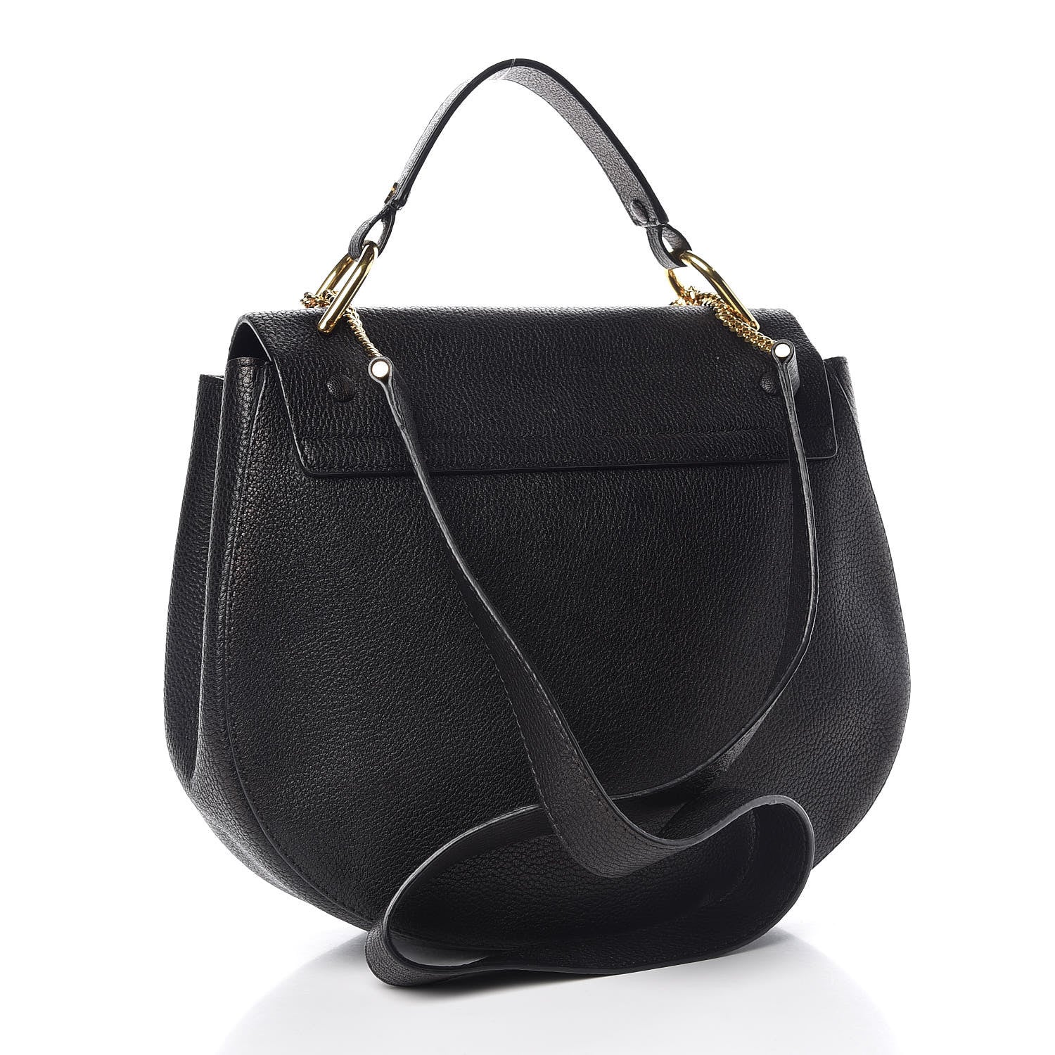 Chloe Grained Lambskin Large Drew Shoulder Bag Black 4 of 8