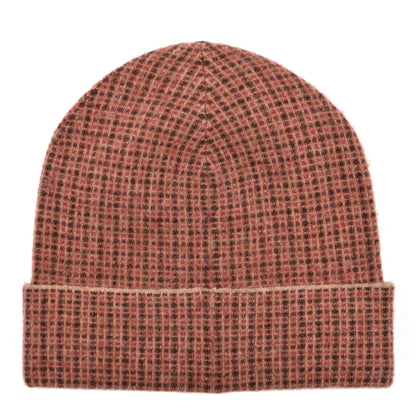 Gucci Wool Check Logo Beanie Hat L 59 Orange Beige 2 of 4