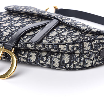 Christian Dior Oblique Saddle Bag Blue 9 of 11