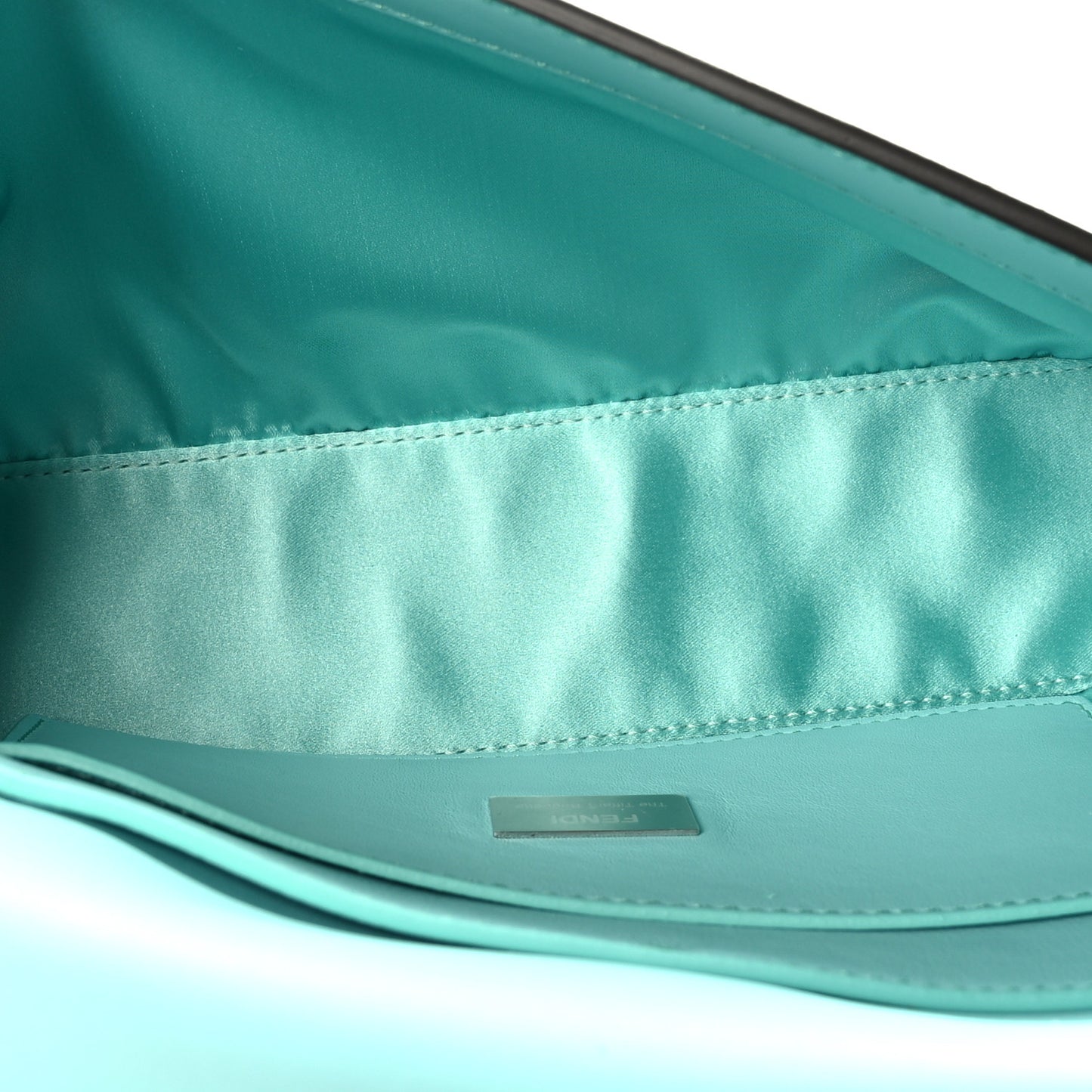X TIFFANY Nappa Silver Baguette Blue Tiffany Silver