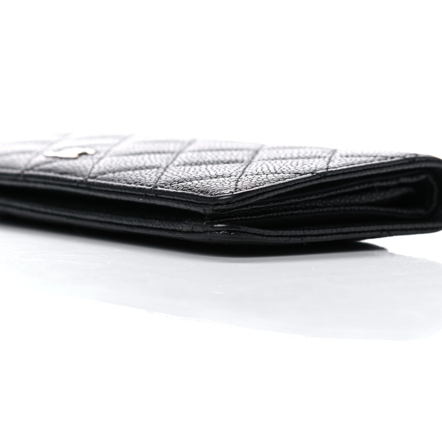 Caviar Quilted Yen Wallet Black