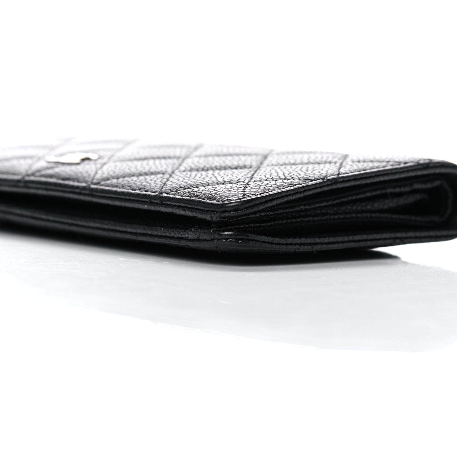 Chanel Caviar Quilted Yen Wallet Black 10 of 13