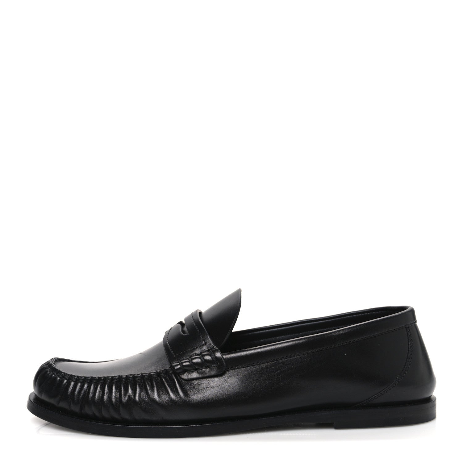 Saint Laurent Calfskin Penny Loafers 39 Black 1 of 10
