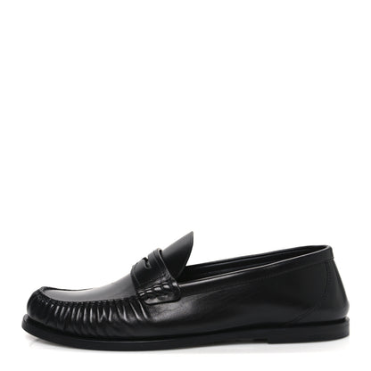 Saint Laurent Calfskin Penny Loafers 39 Black 1 of 10