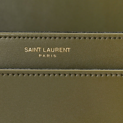 Saint Laurent Box Calfskin Monogram Medium Solferino Satchel Loden Green 6 of 9