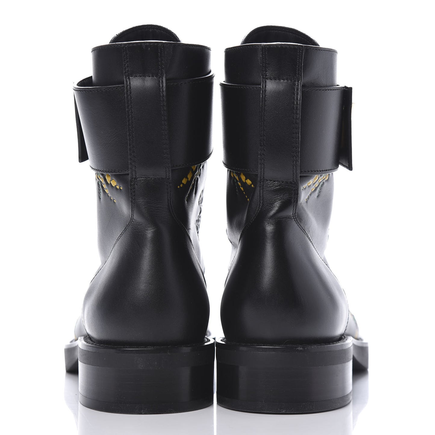 Calfskin Wonderland Ranger Flowers Boots 37.5 Black