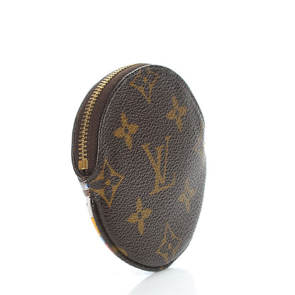 Louis Vuitton Monogram 2016 Christmas Animation Round Coin Purse Rouge 3 of 7