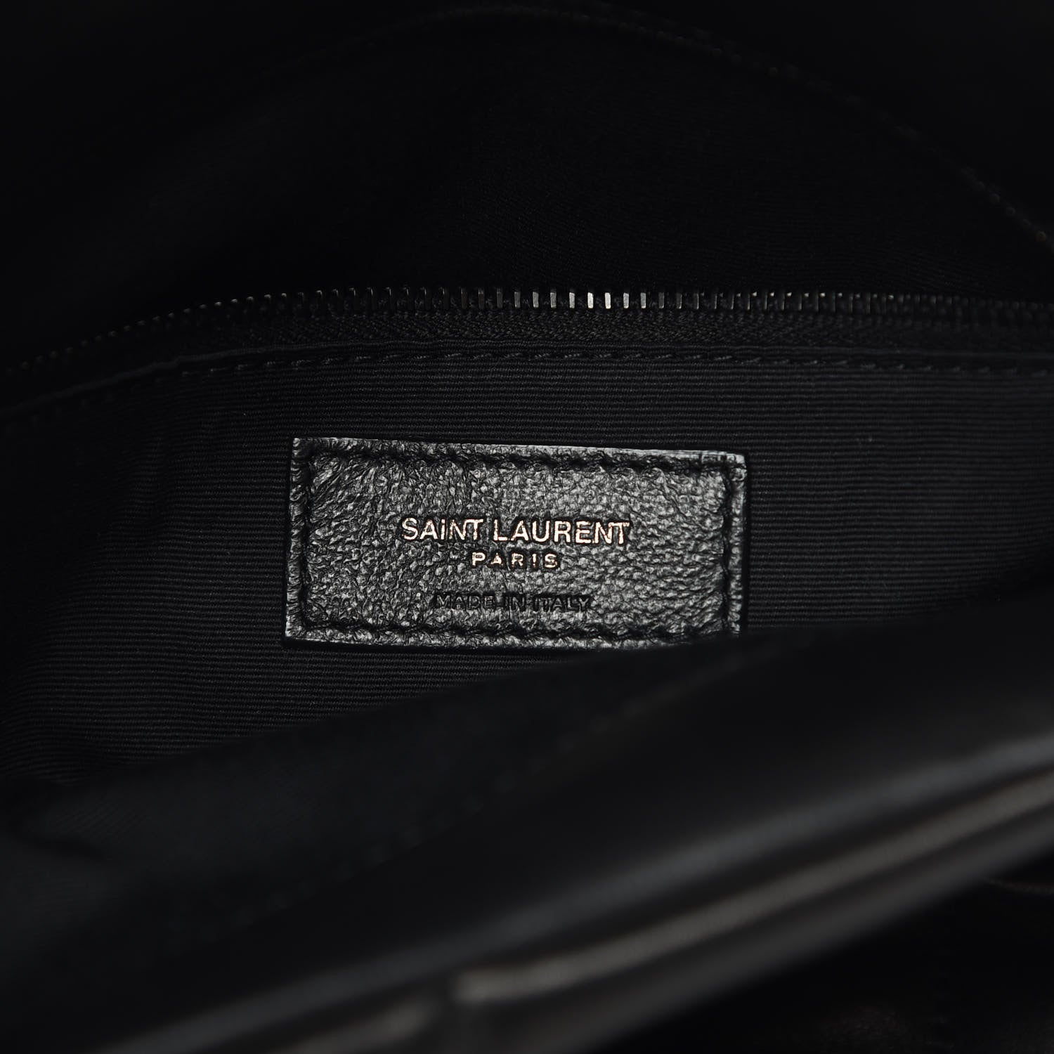 Saint Laurent Lambskin Quilted Small Loulou Puffer Monogram Chain Satchel Black 6 of 12