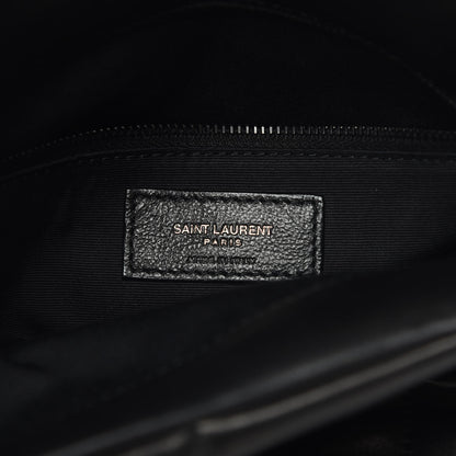 Saint Laurent Lambskin Quilted Small Loulou Puffer Monogram Chain Satchel Black 6 of 12