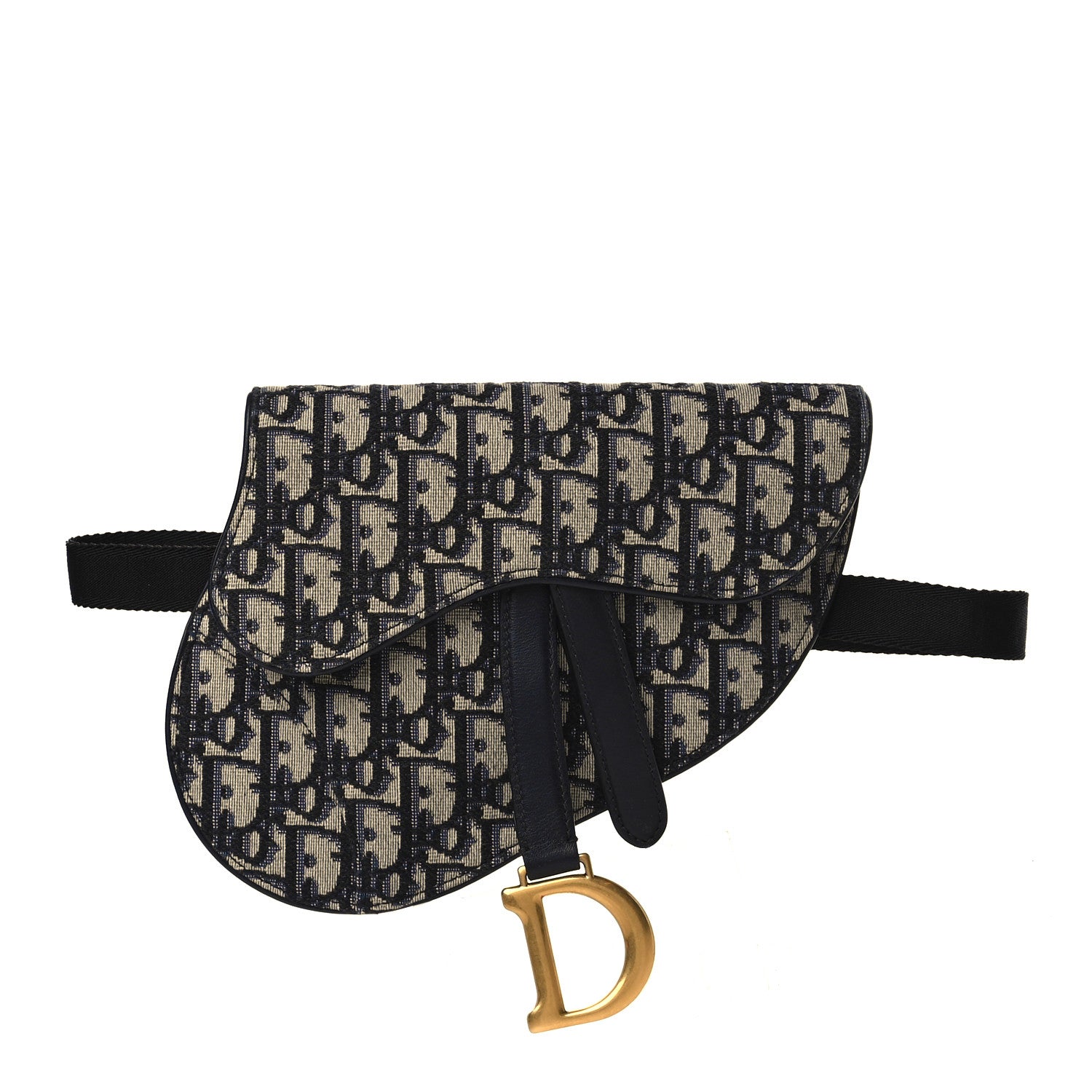 Christian Dior Oblique Saddle Belt Pouch Blue 1 of 7