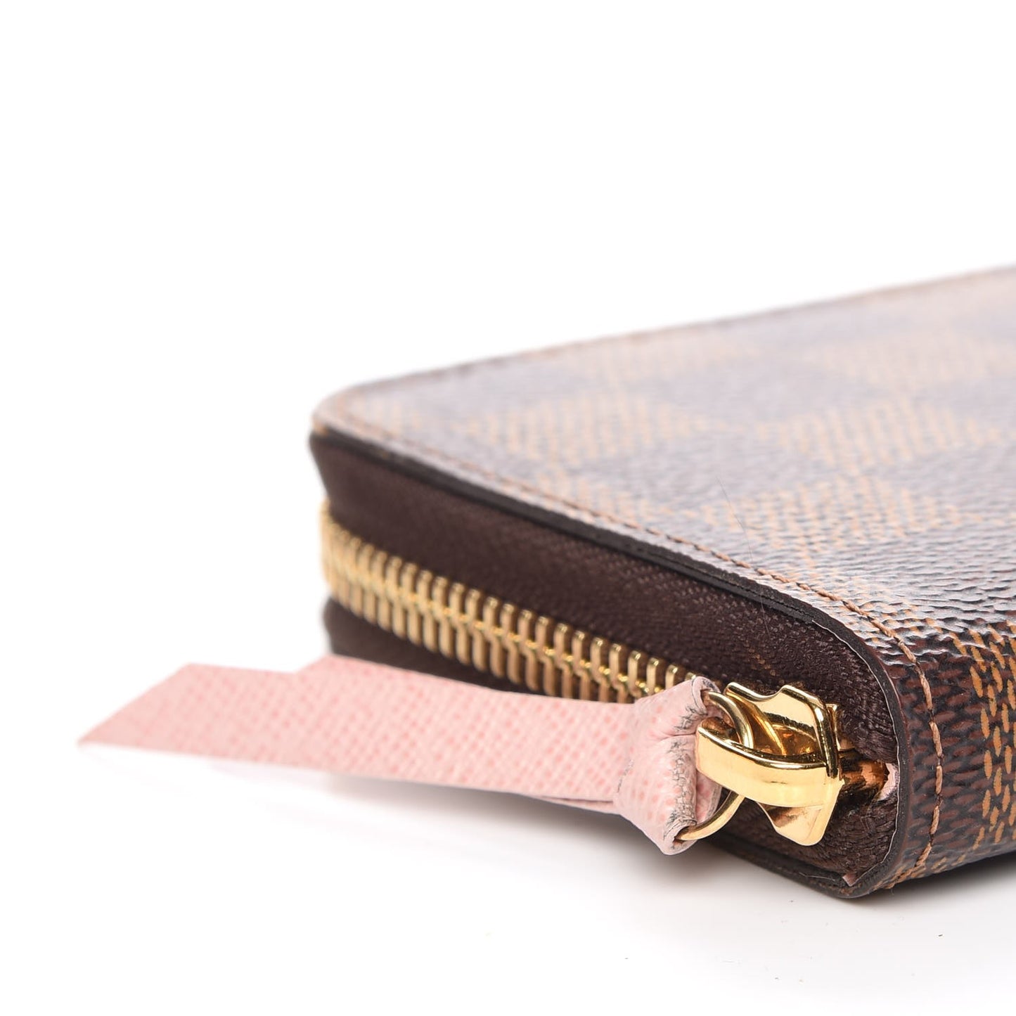Damier Ebene Clemence Wallet Rose Ballerine