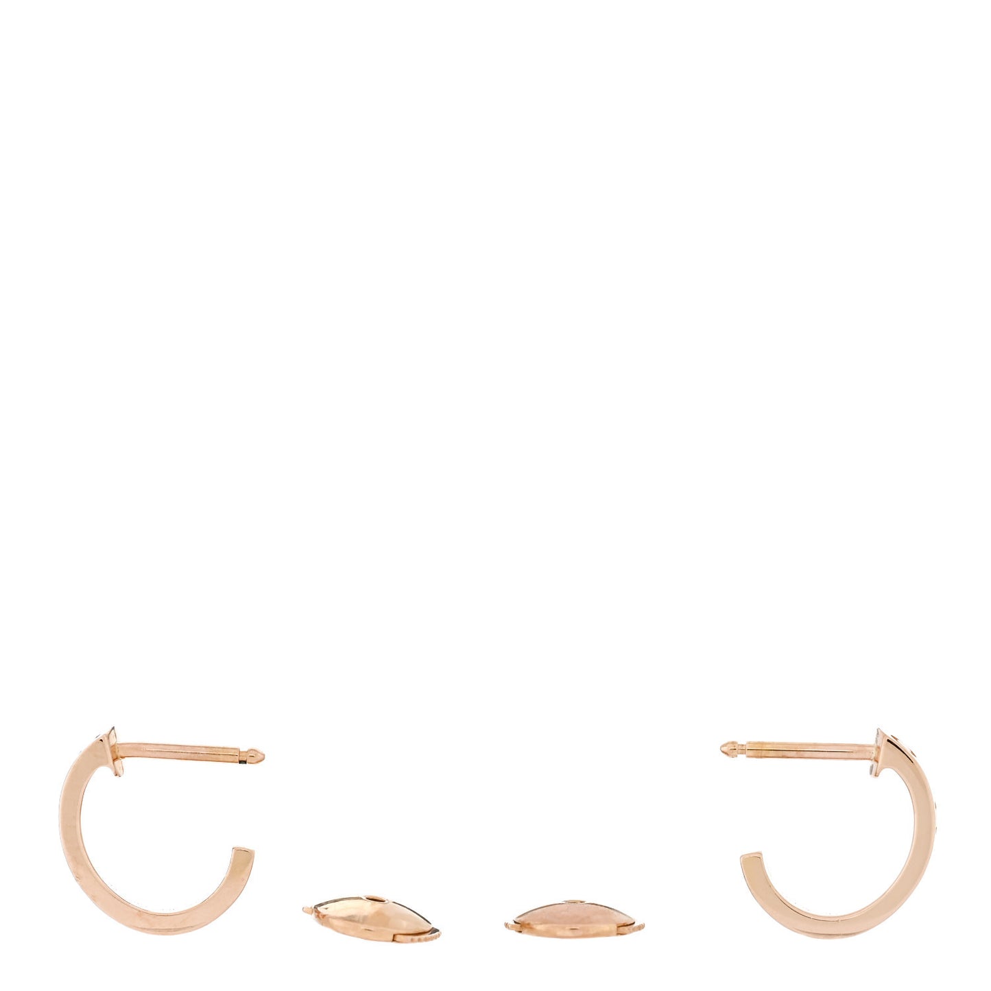 18K Pink Gold Small LOVE Hoop Earrings