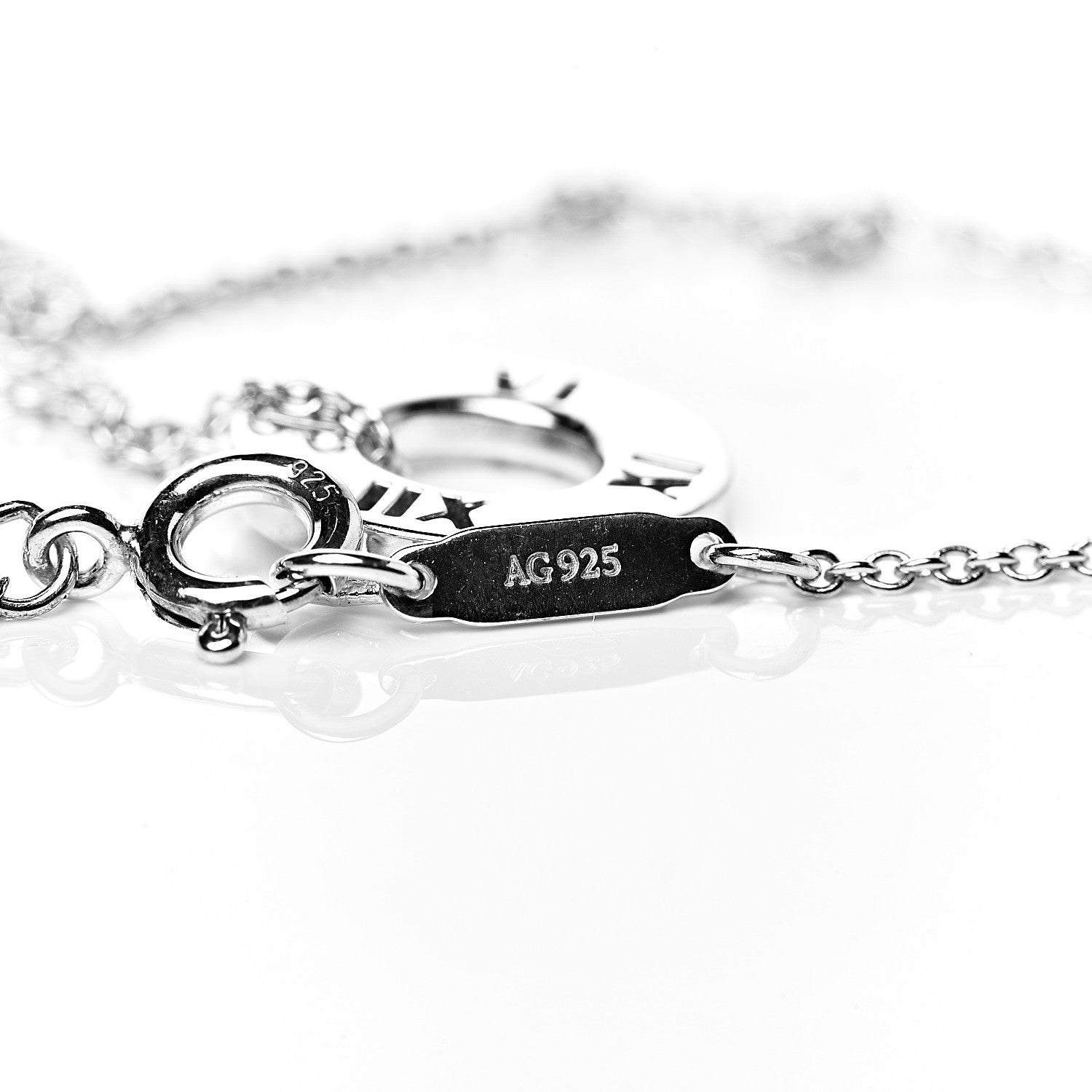 Tiffany Sterling Silver Atlas Pendant Necklace 6 of 7
