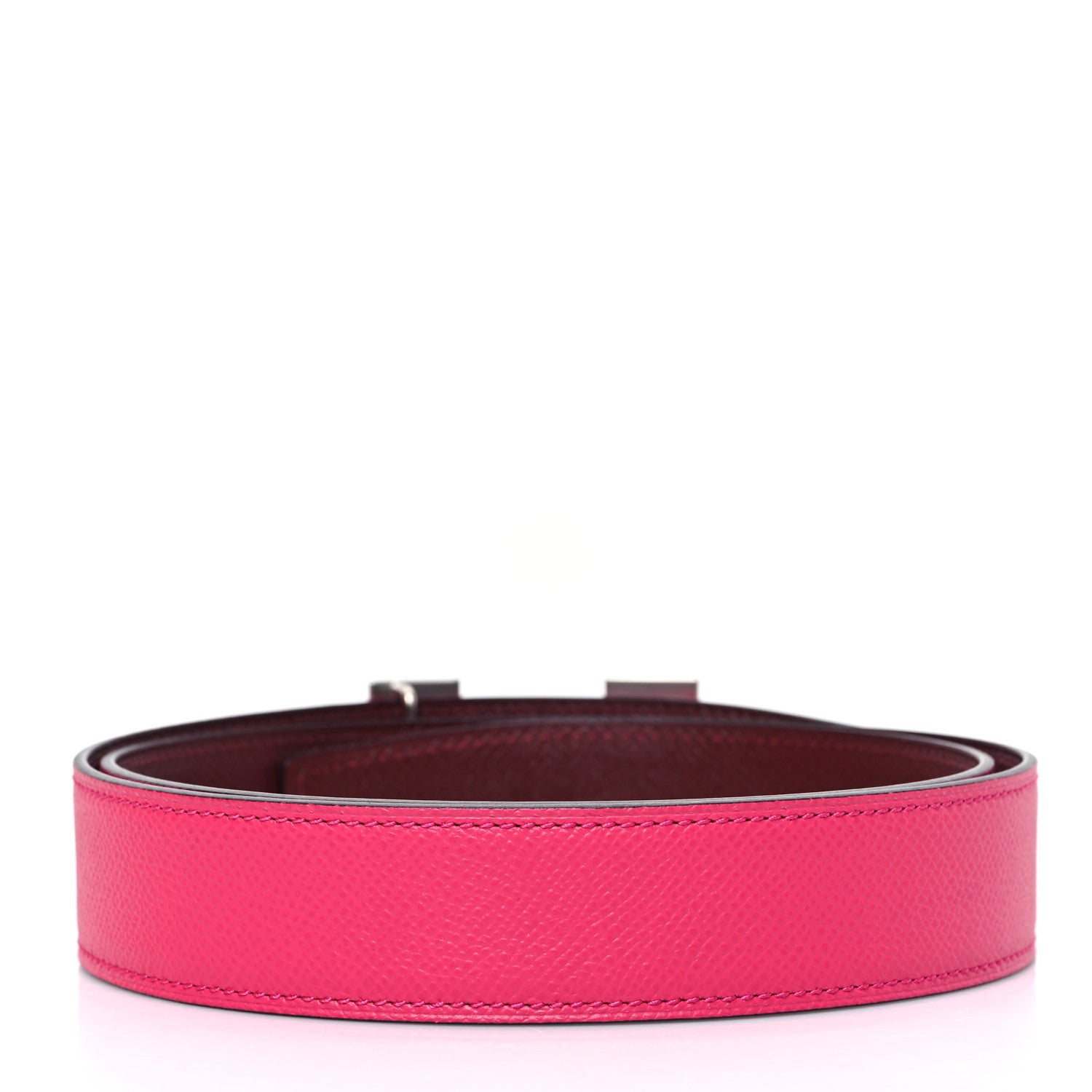 Hermes Epsom 32mm H Belt 85 Rose Mexico Rouge H 2 of 5