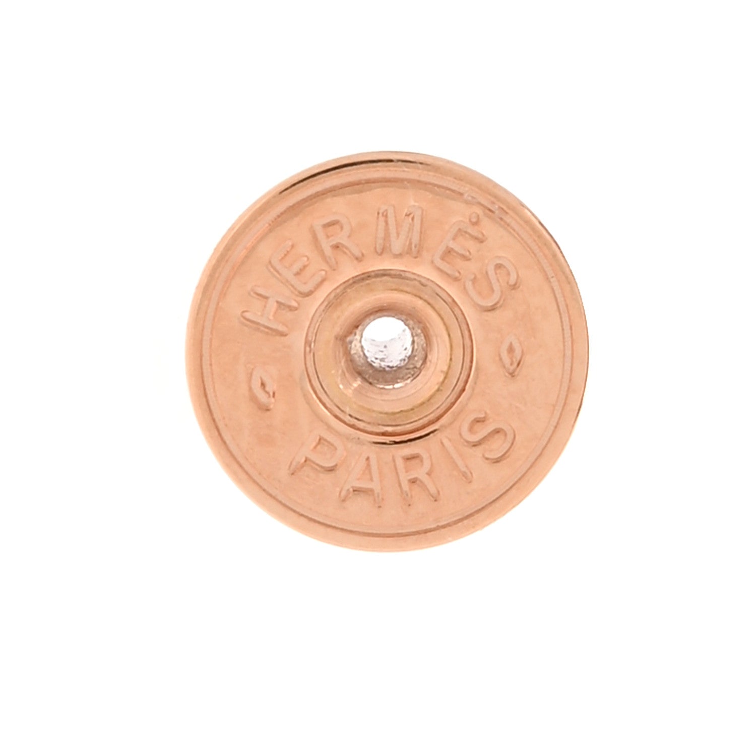 Hermes Rose Gold Lacquered Mini Pop H Earrings Black 4 of 6
