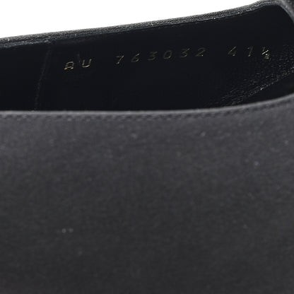 Saint Laurent Crepe De Chine Crystal Bow Slingback Pumps 41.5 Black 9 of 10