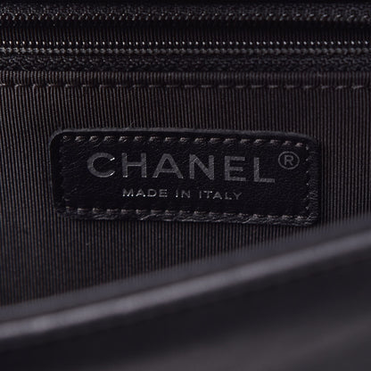 Chanel Calfskin Chevron Quilted Large Boy Flap Black 8 of 10