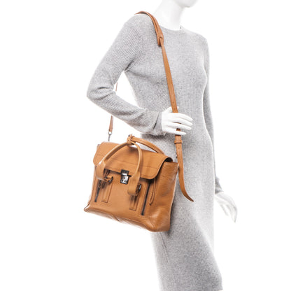3.1 Phillip Lim 3.1 Textured Calfskin Medium Pashli Satchel Amber 2 of 11