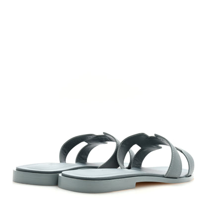 Hermes Epsom Oran Sandals 40 Gris Antarctique 4 of 9