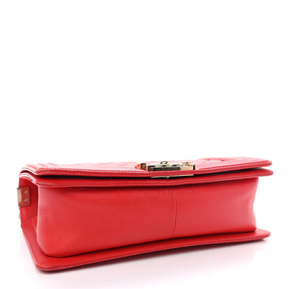 Chanel Calfskin Quilted Medium Boy Flap Red 4 of 12