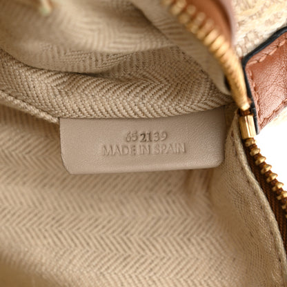 Loewe Jacquard Anagram Calfskin Small Cubi Bag Ecru Tan 7 of 13