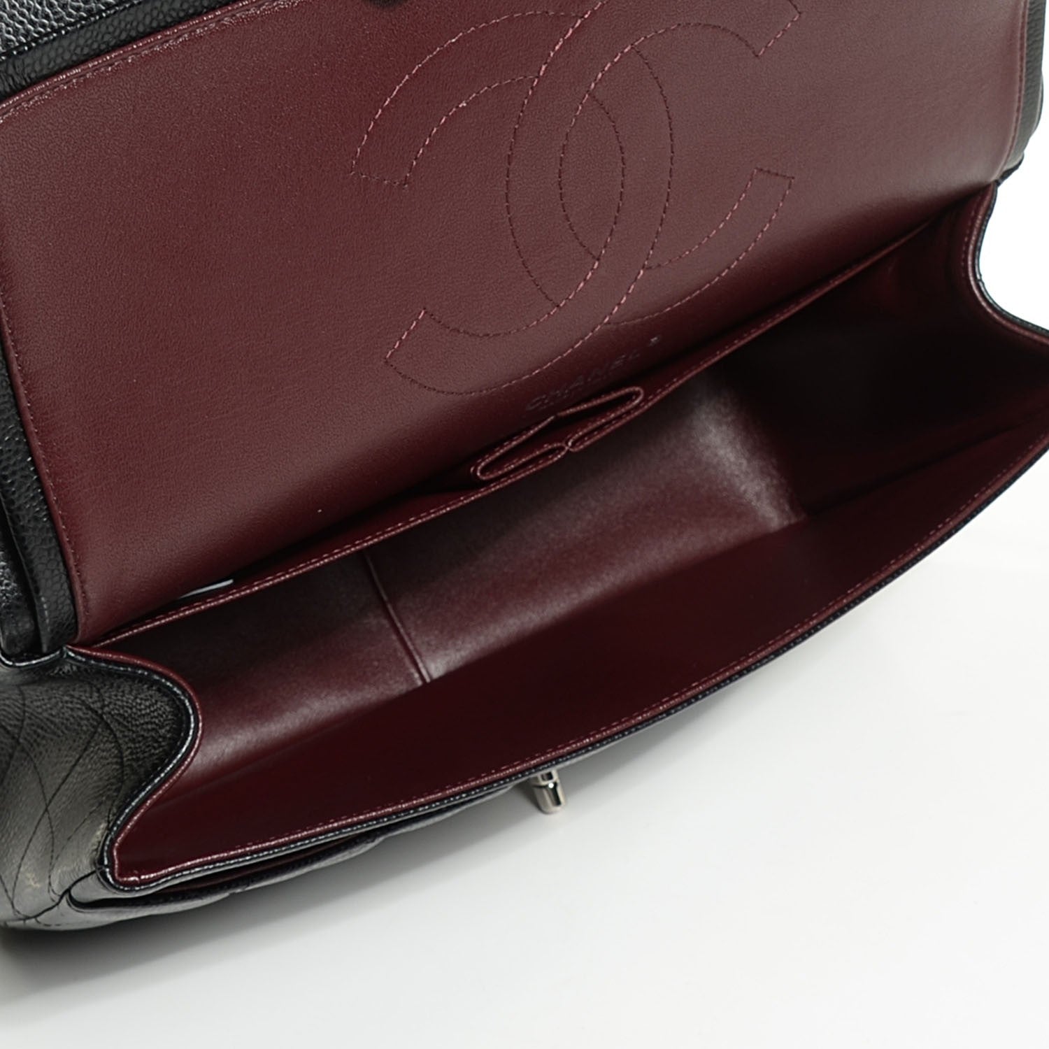 Chanel Caviar Quilted Jumbo Double Flap Black 7 of 8