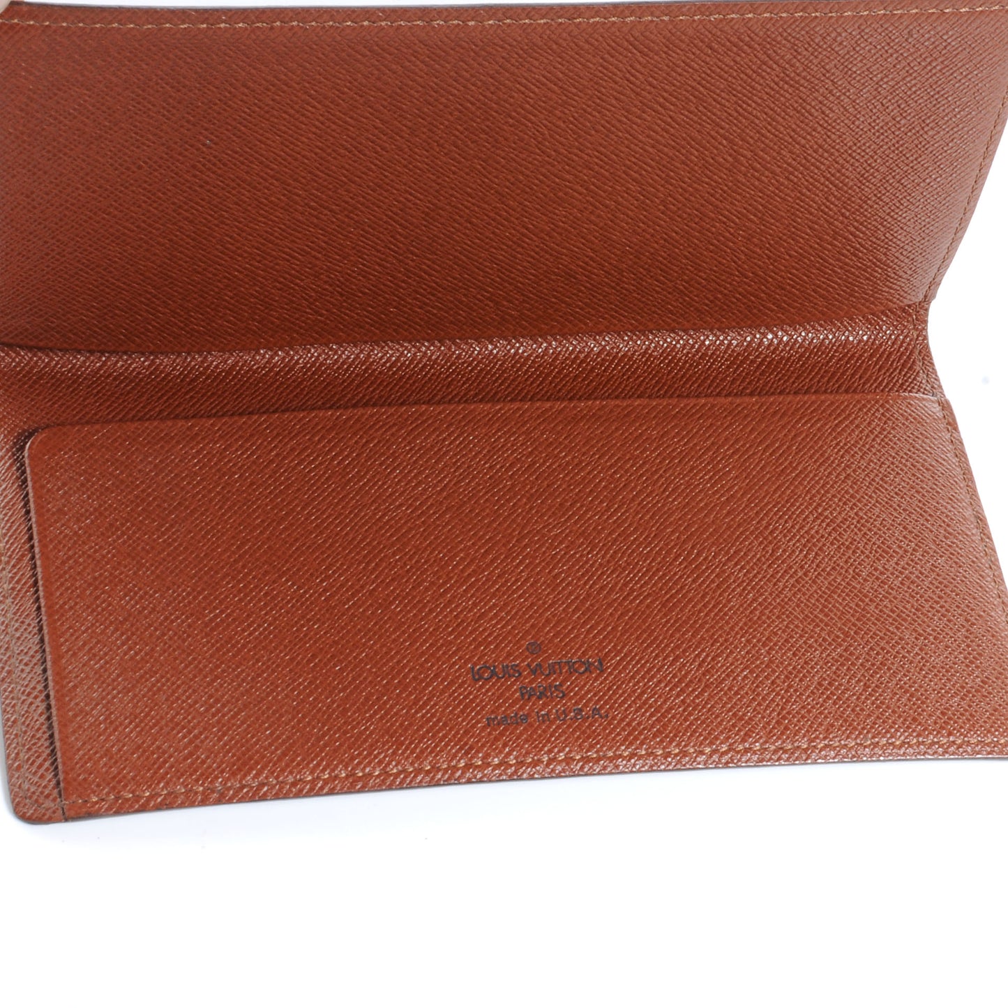 Monogram Simple Checkbook Holder Wallet