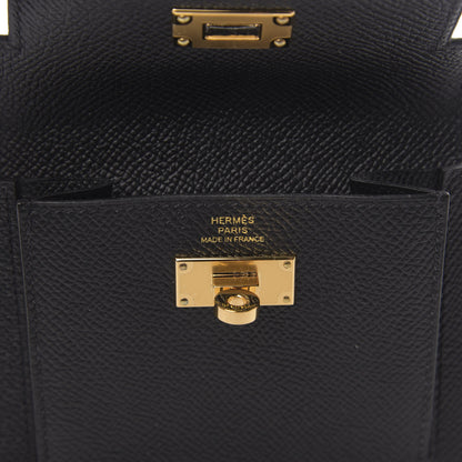 Hermes Epsom Kelly Pocket Compact Wallet Black 5 of 7