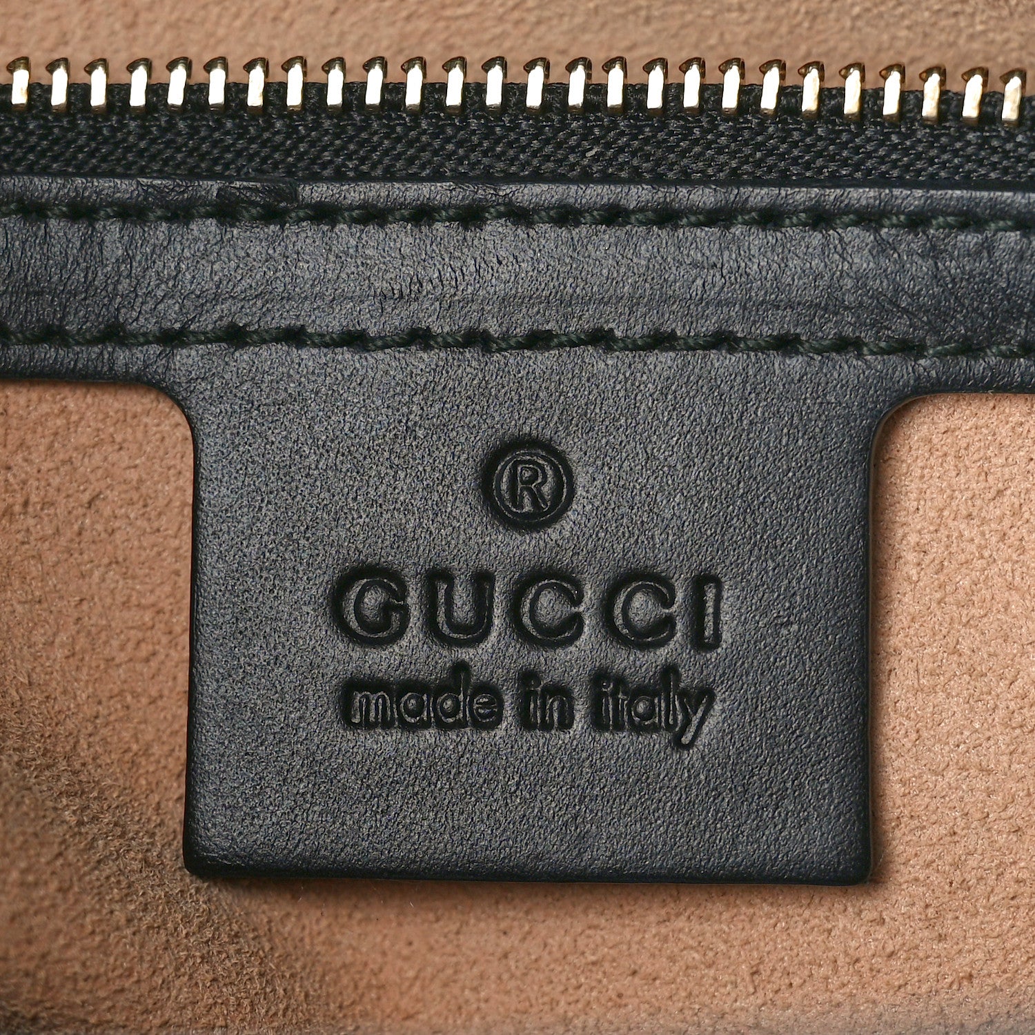 Gucci Guccissima Small Zippered Bucket Tote Black 6 of 10