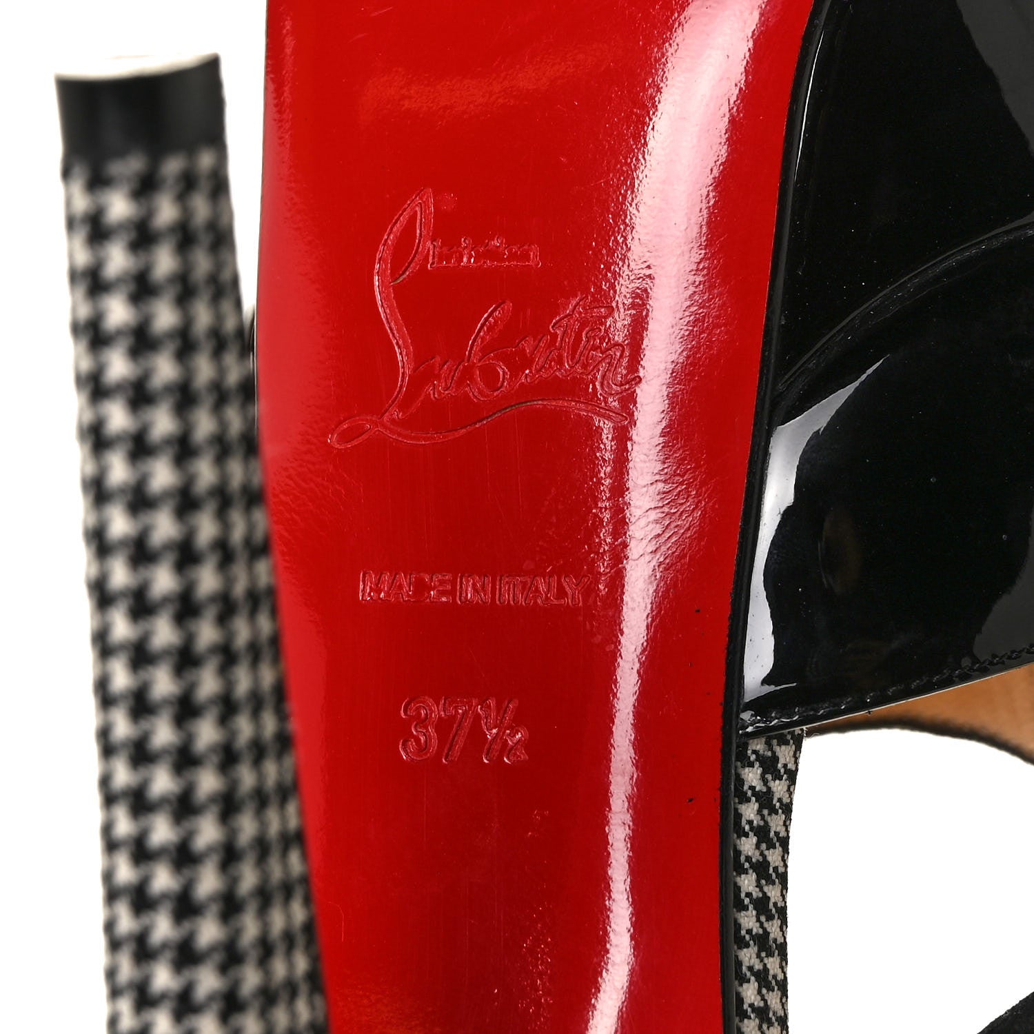 Christian Louboutin Patent Pumps Black 37.5 Black White 6 of 7