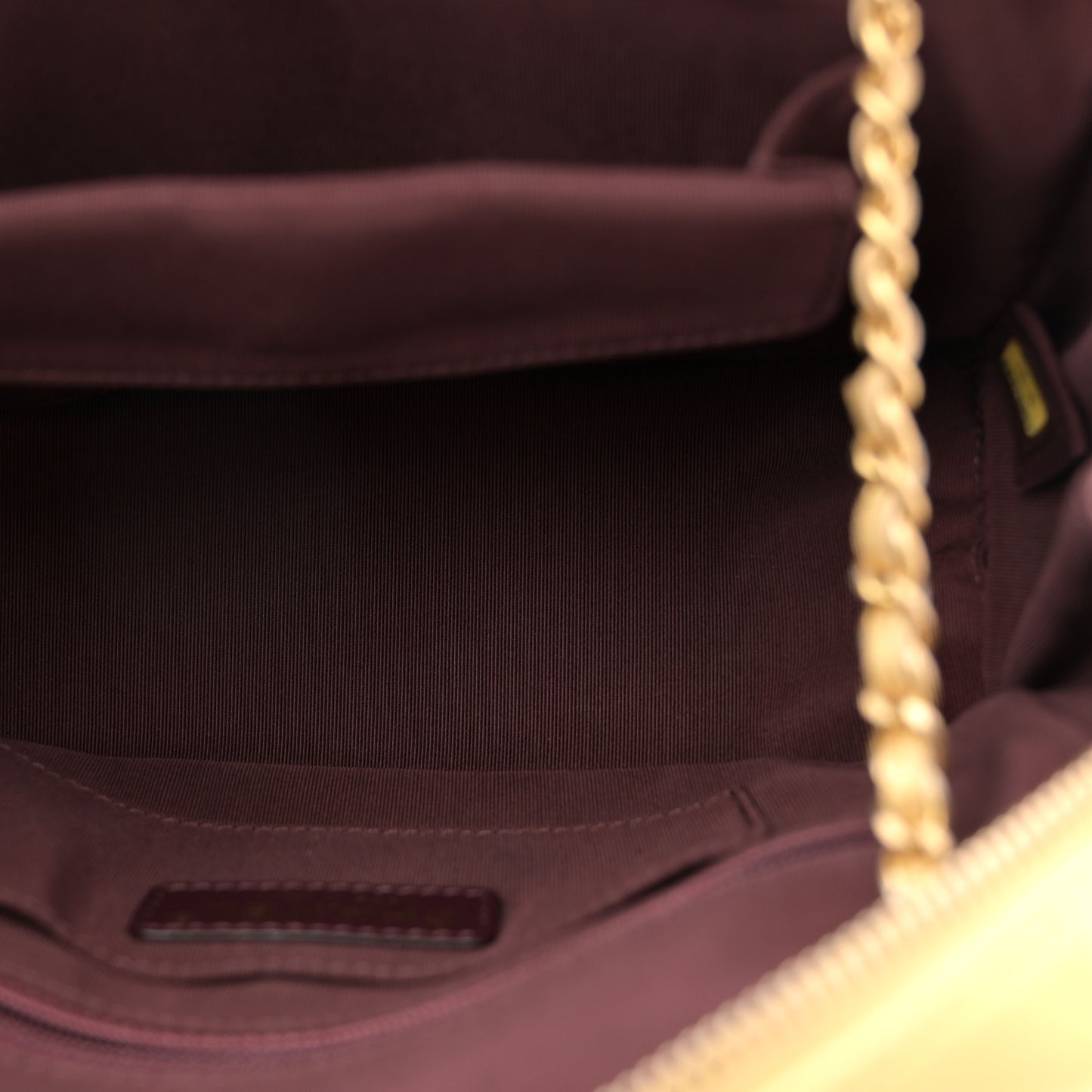 Lambskin Sheepskin Chevron Camera Case Black Gold