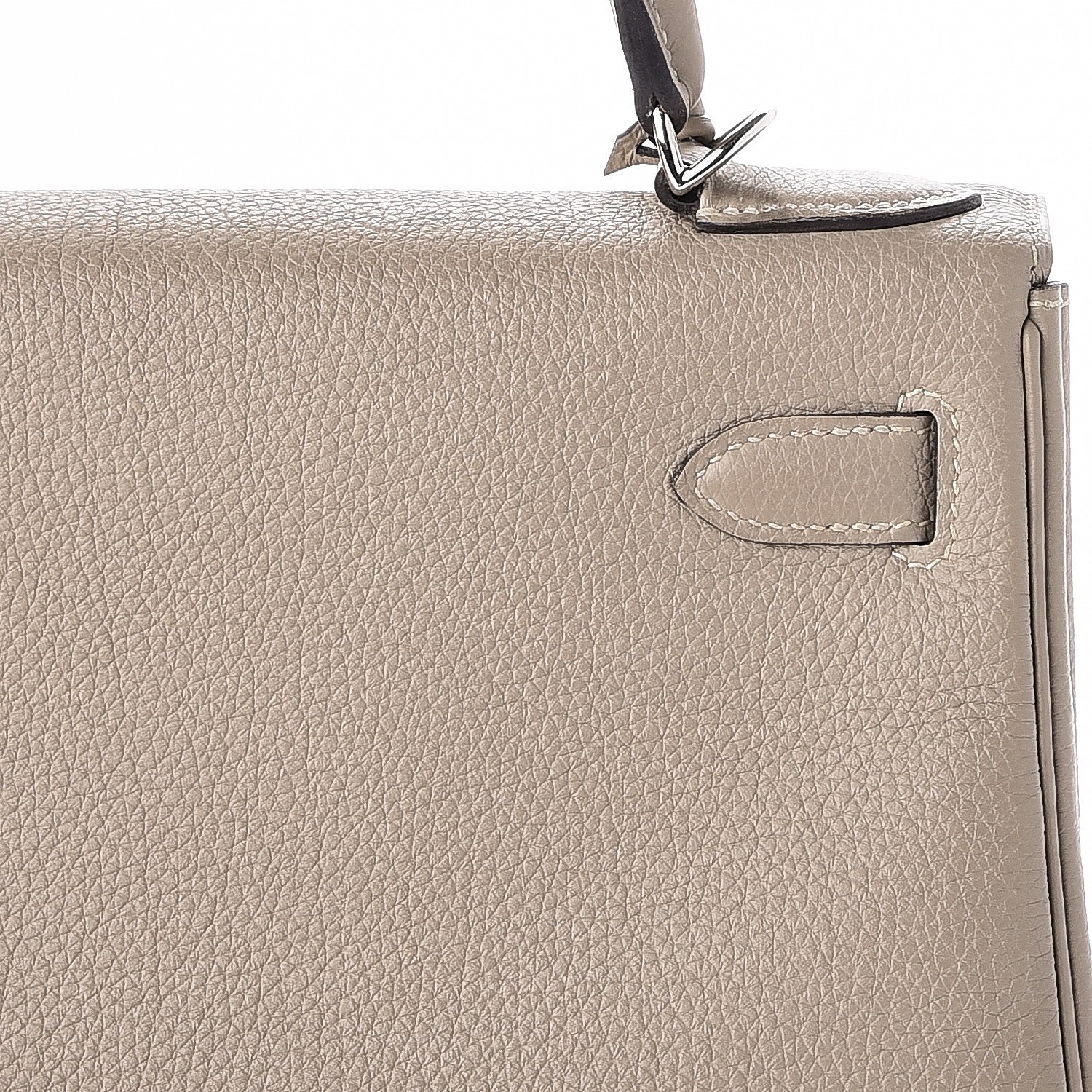 Hermes Taurillon Clemence Kelly Retourne 28 Gris Tourterelle 15 of 27