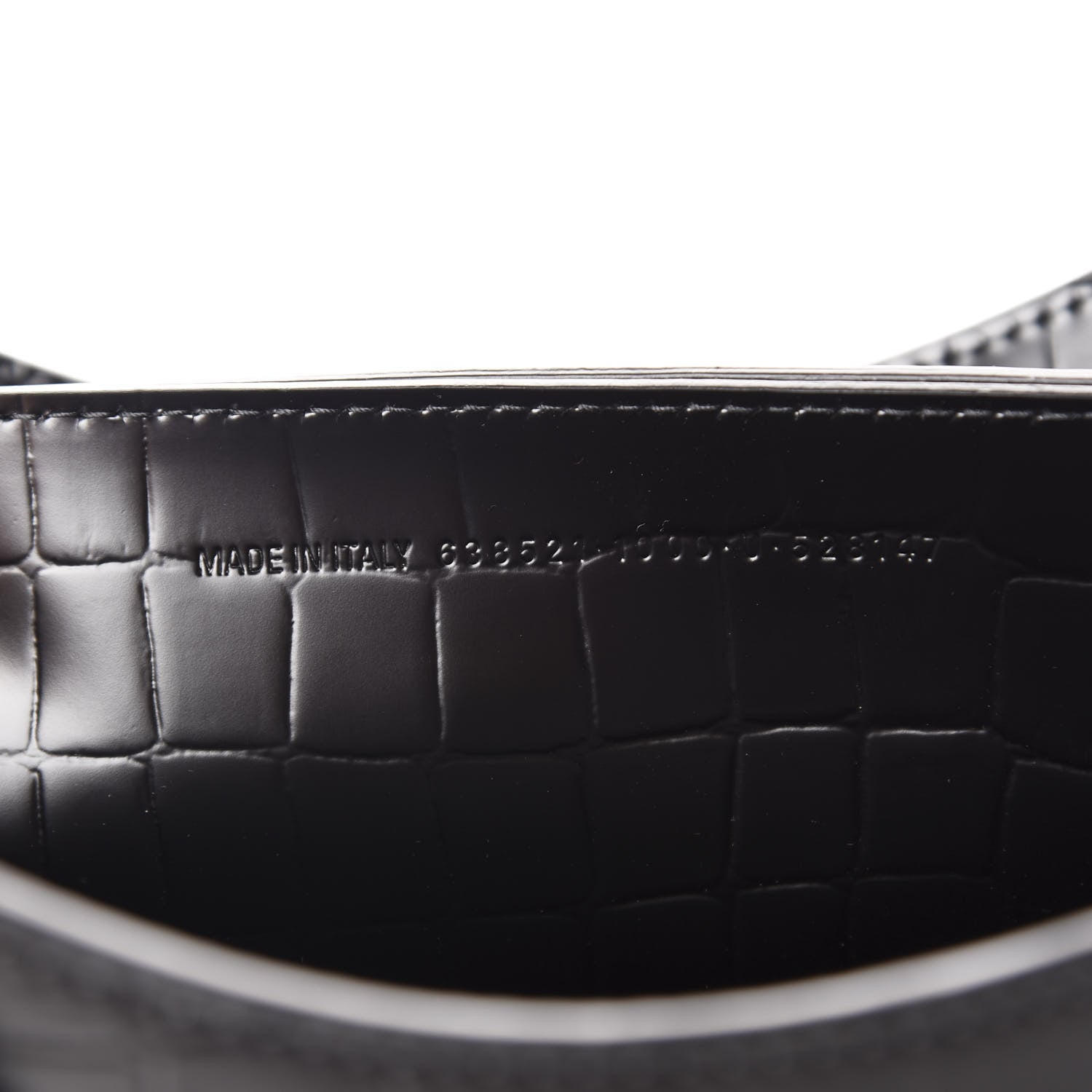 Balenciaga Semi Shiny Calfskin Crocodile Embossed Neo Classic Black Hardware S City Black 9 of 10