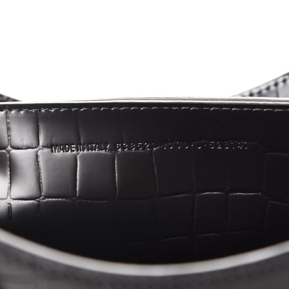 Balenciaga Semi Shiny Calfskin Crocodile Embossed Neo Classic Black Hardware S City Black 9 of 10