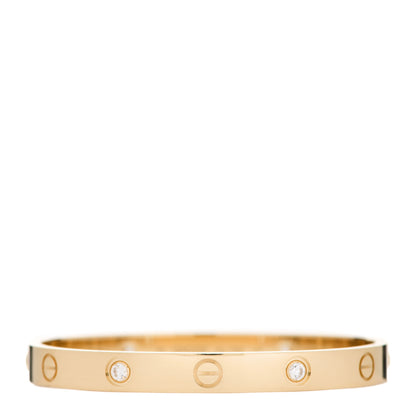 Cartier 18K Yellow Gold 4 Diamond LOVE Bracelet 16 1 of 7