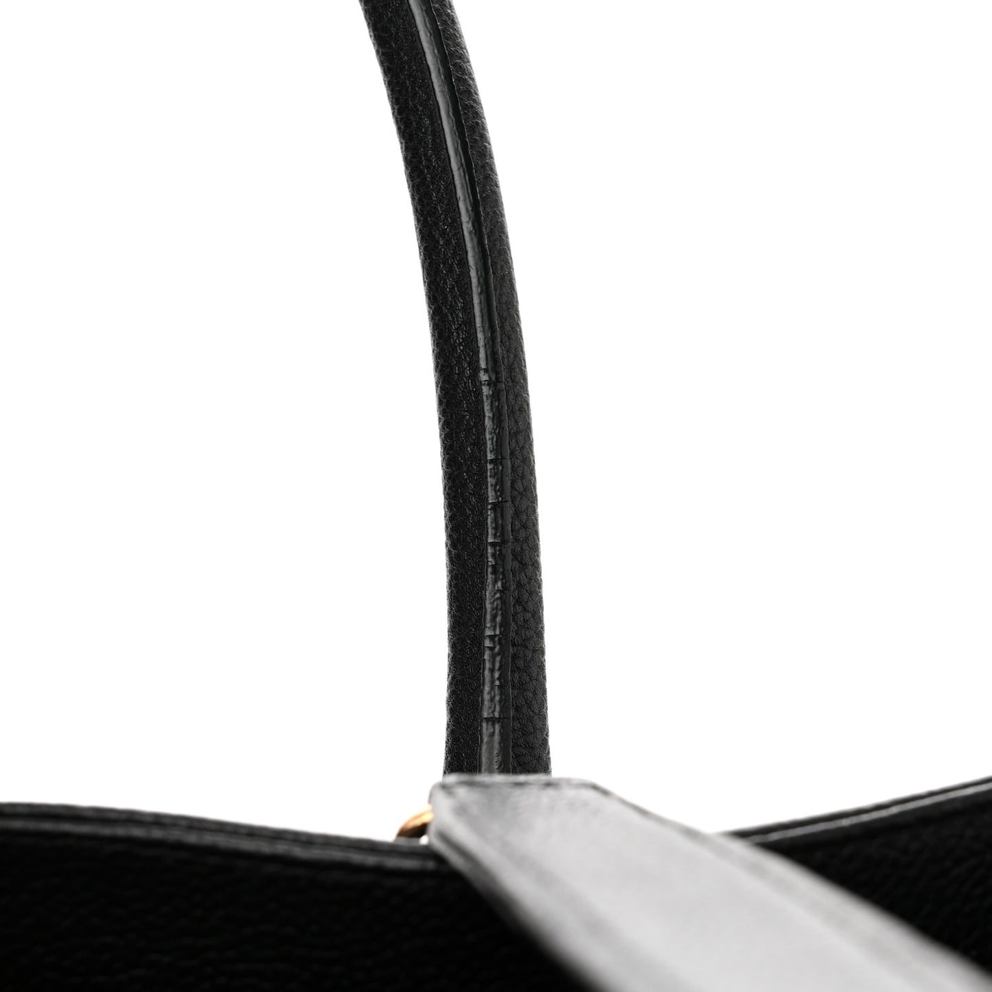 Calfskin Cerf Executive Shopper Tote Black