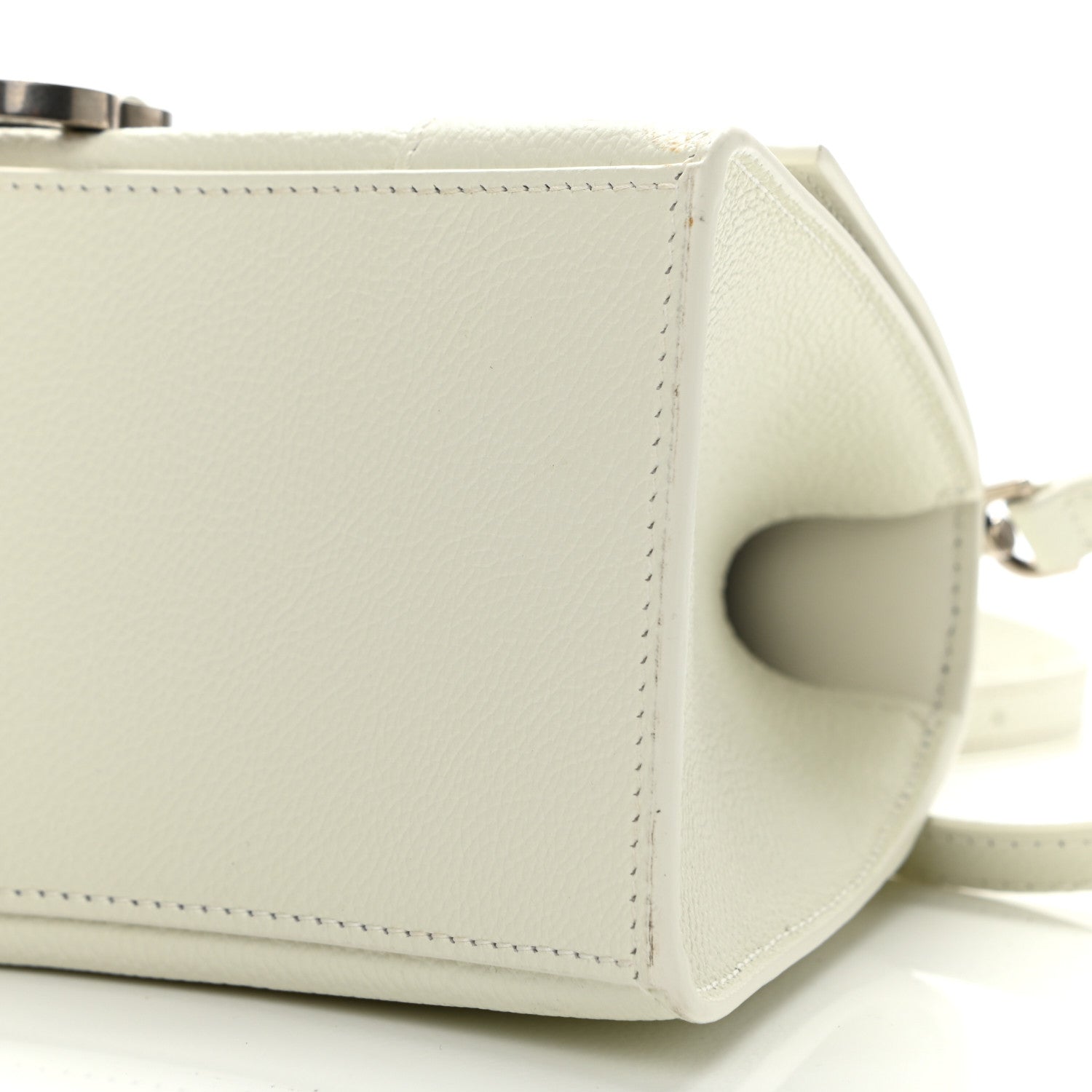 Balenciaga Grained Calfskin Small Hourglass Top Handle Bag White 11 of 13