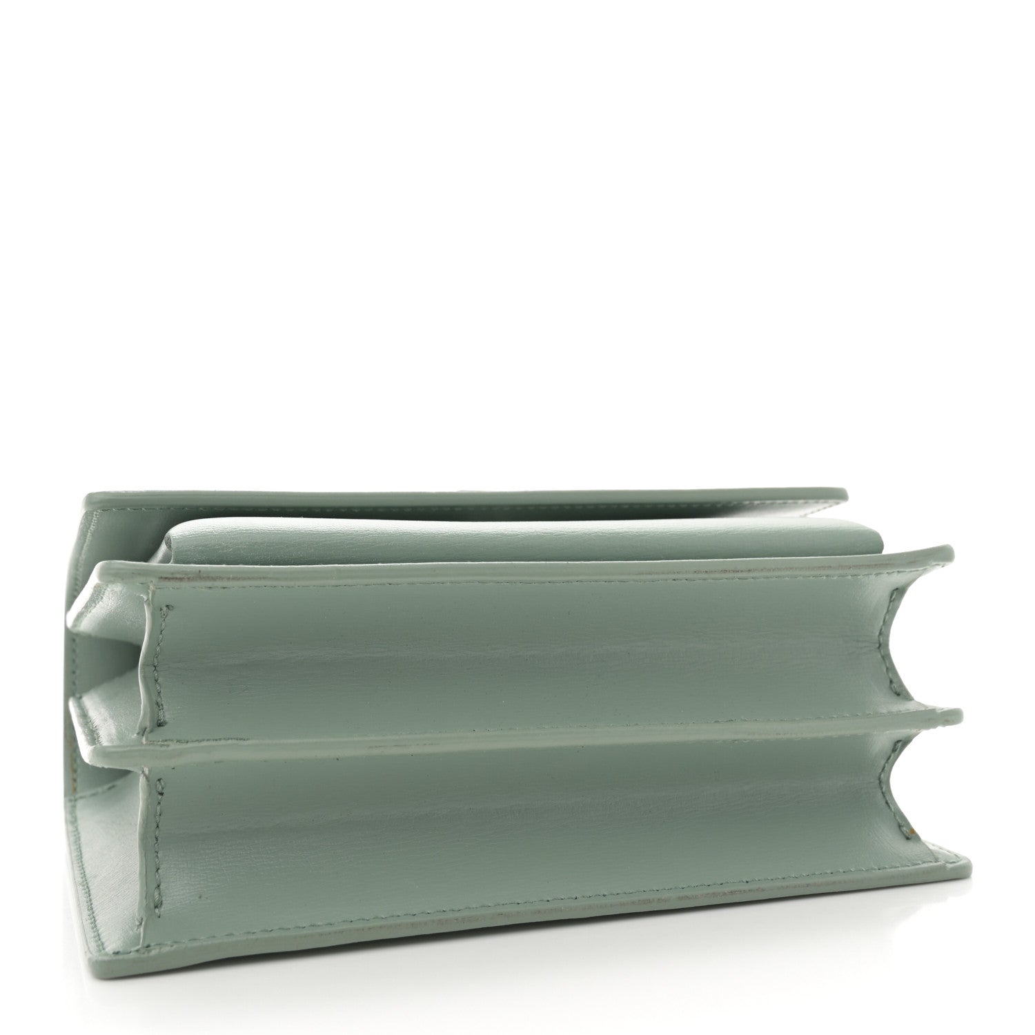 Saint Laurent Calfskin Small Monogram Sunset Vert Opaline 4 of 15