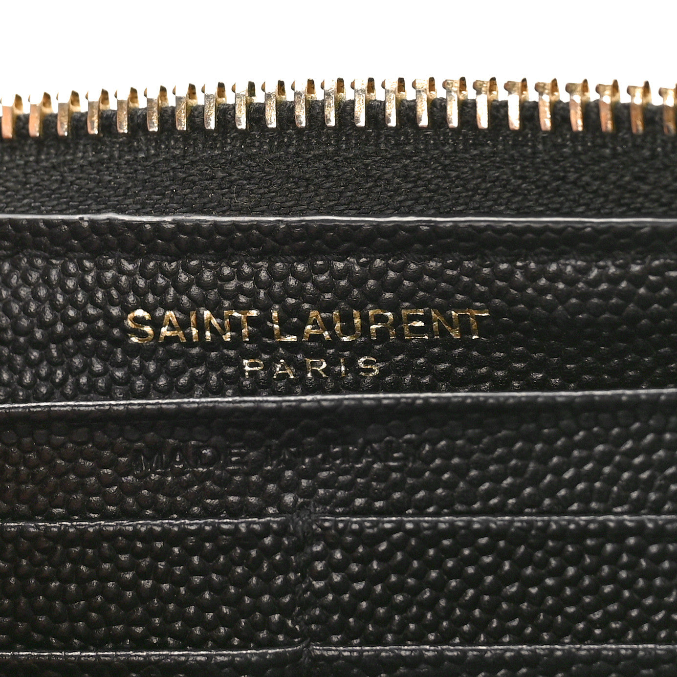 Grain De Poudre Matelasse Chevron Monogram Zip Around Wallet Black