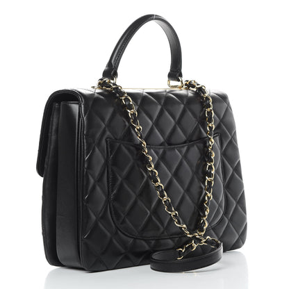 Chanel Lambskin Quilted Large Trendy CC Dual Handle Flap Bag Black 3 of 15