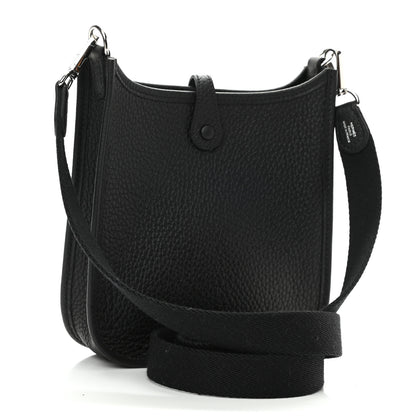 Hermes Taurillon Clemence Evelyne TPM Black 3 of 10