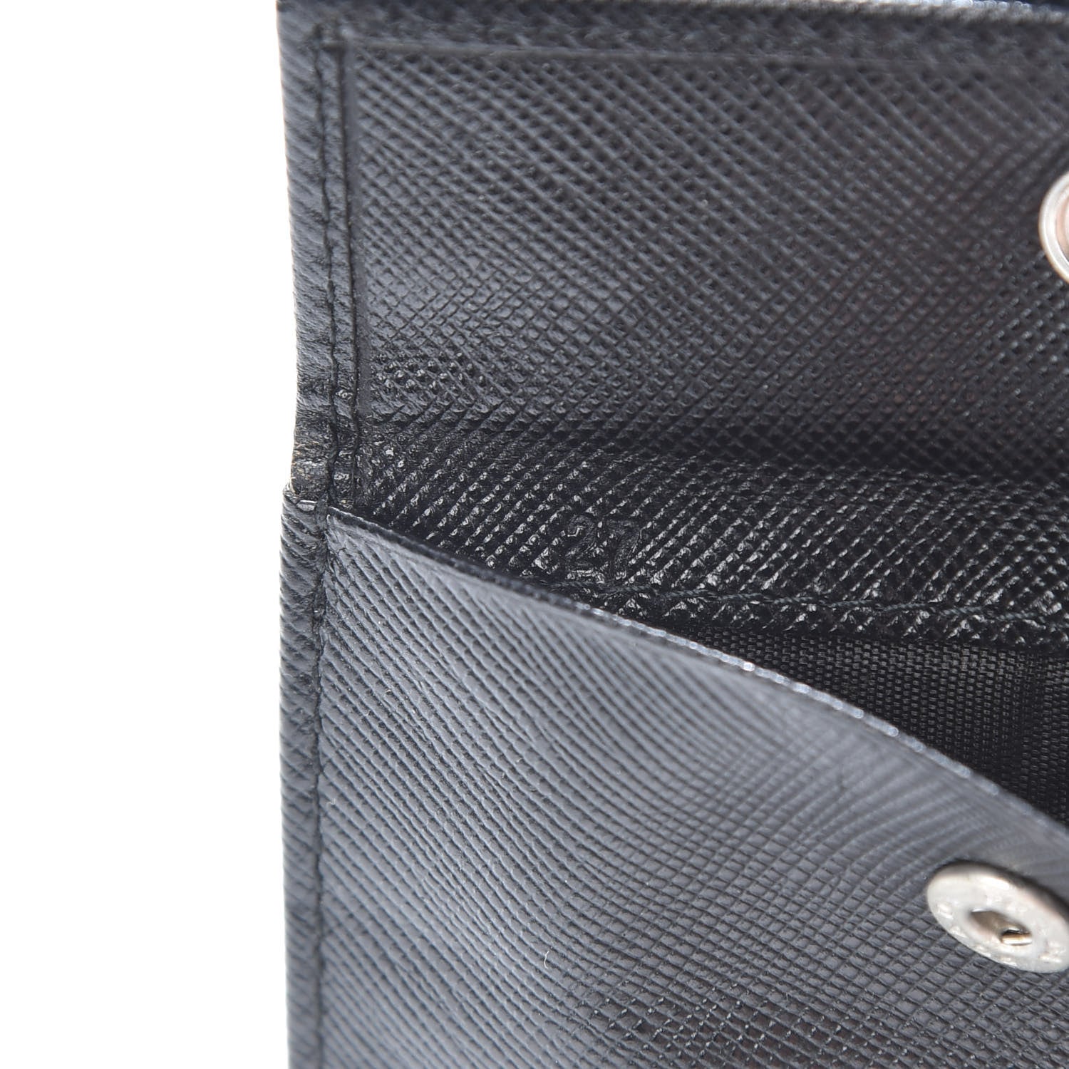 Prada Saffiano Coin Purse Black 8 of 9