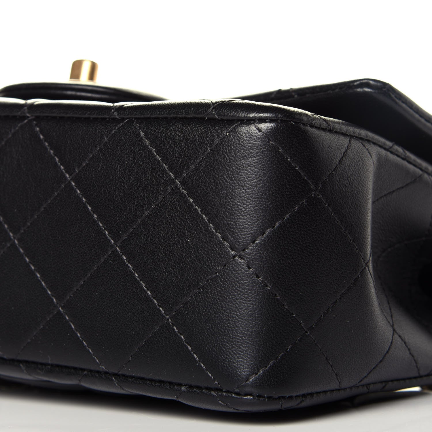 Chanel Lambskin Quilted Mini Top Handle Rectangular Flap Black 9 of 10