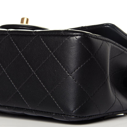 Chanel Lambskin Quilted Mini Top Handle Rectangular Flap Black 9 of 10