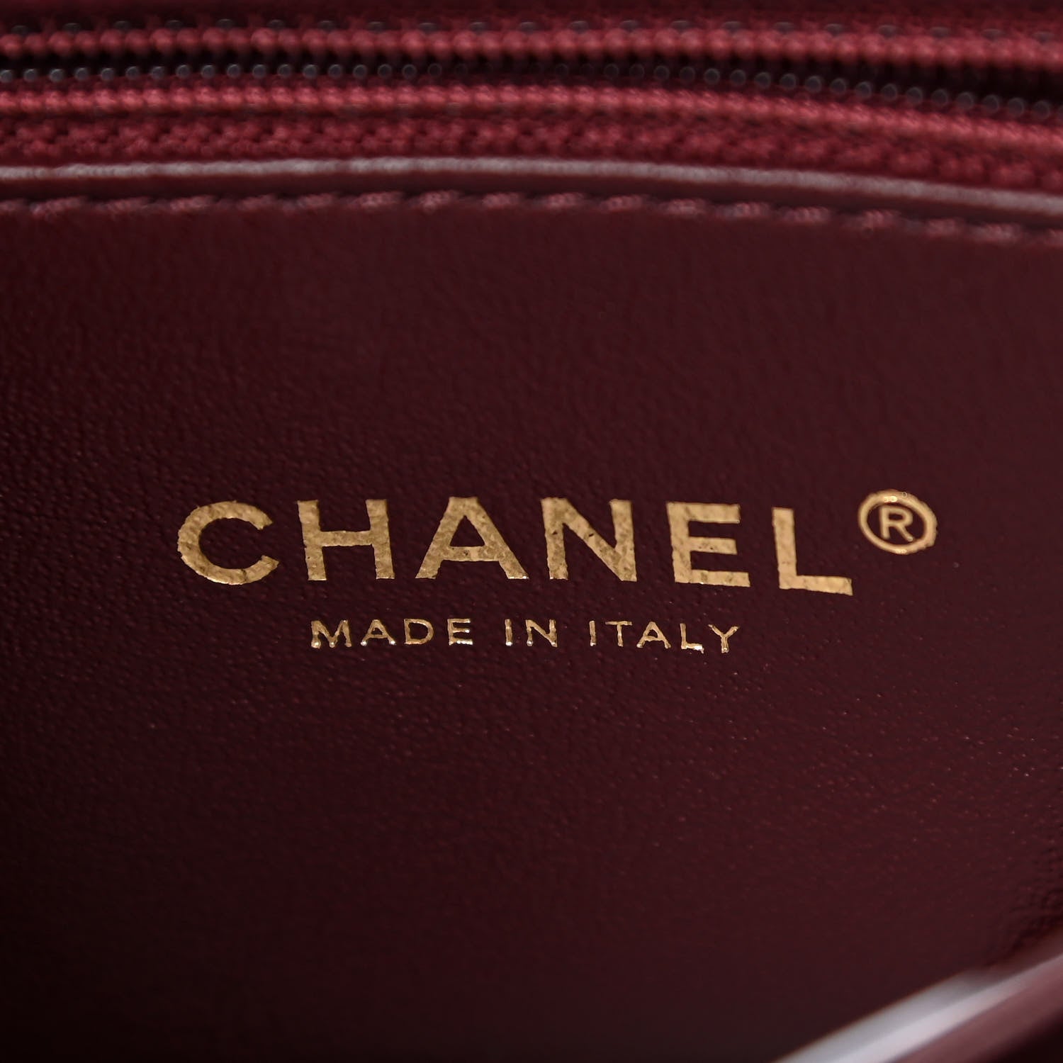 Chanel Caviar Elaphe Quilted Mini Coco Handle Flap Burgundy 8 of 13