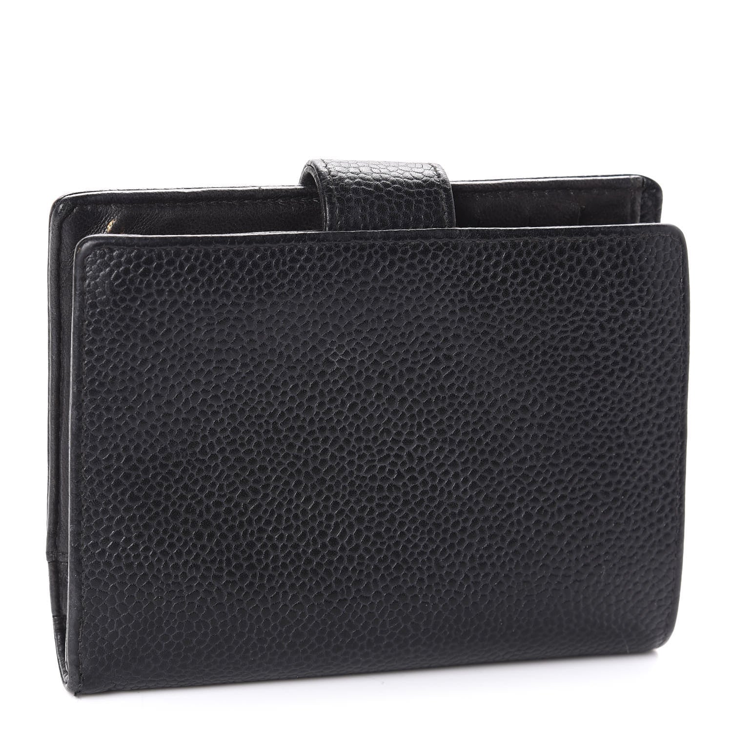 Chanel Caviar Timeless CC Compact French Wallet Black 3 of 11